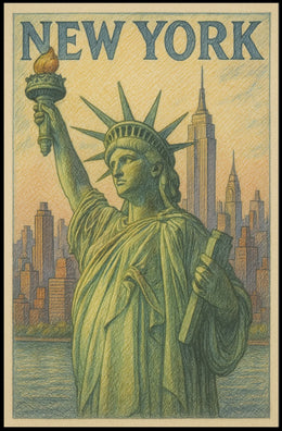 New York Poster Art Premium Museum Print For Living Rooms