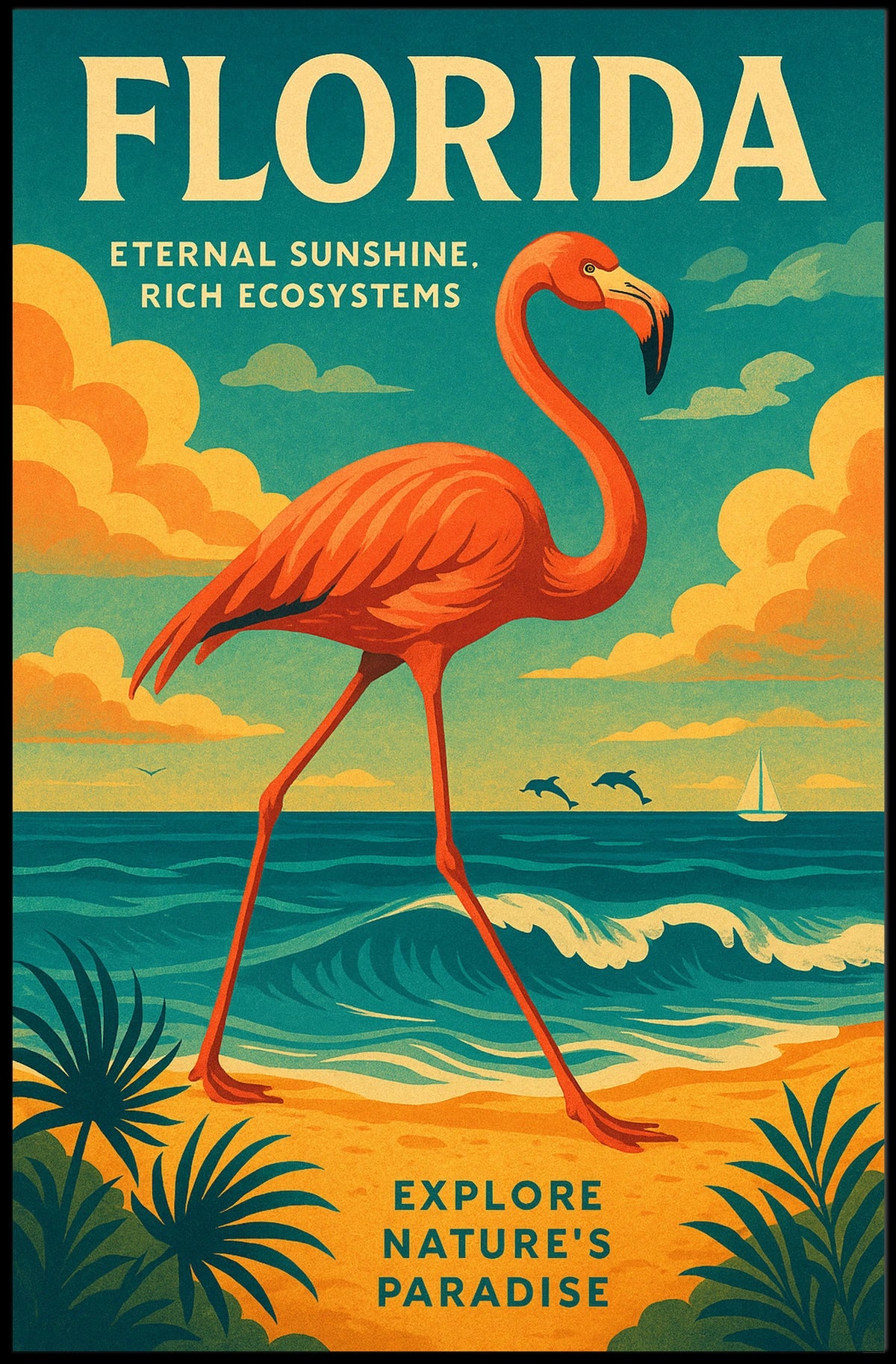 Florida Explore Natures Paradise Poster
