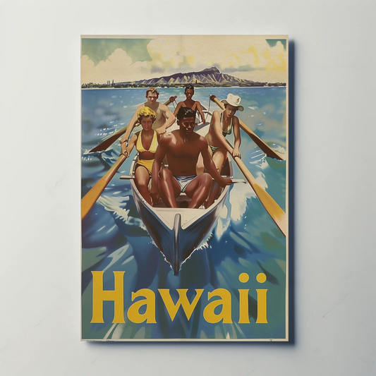Vintage Poster Hawaii Rowing Team