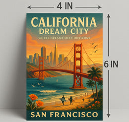California Dream City Wall Art Print PosterGoat
