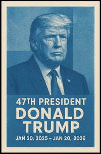 Patriotic Monochrome Presidential Art for Political Propaganda Poster