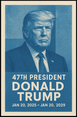 Patriotic Monochrome Presidential Art for Political Propaganda Poster