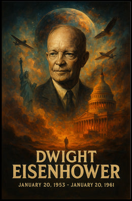 Dwight Eisenhower Vintage Art Deco Collector Poster