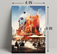Geometric Urban Oasis Poster