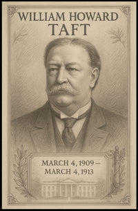 William Howard Taft 27th President Sketch Poster Art Print PosterGoat