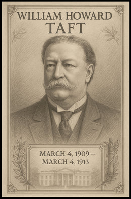 William Howard Taft 27th President Sketch Poster Art Print PosterGoat