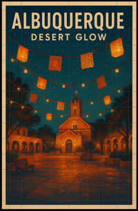 Albuquerque Desert Glow Poster