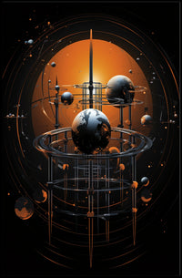 Futuristic Cosmic Journey Landscape Futuristic Sci-Fi Poster