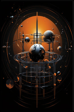 Futuristic Cosmic Journey Landscape Futuristic Sci-Fi Poster