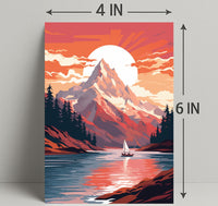 Serene Mountain Retreat Poster PosterGoat
