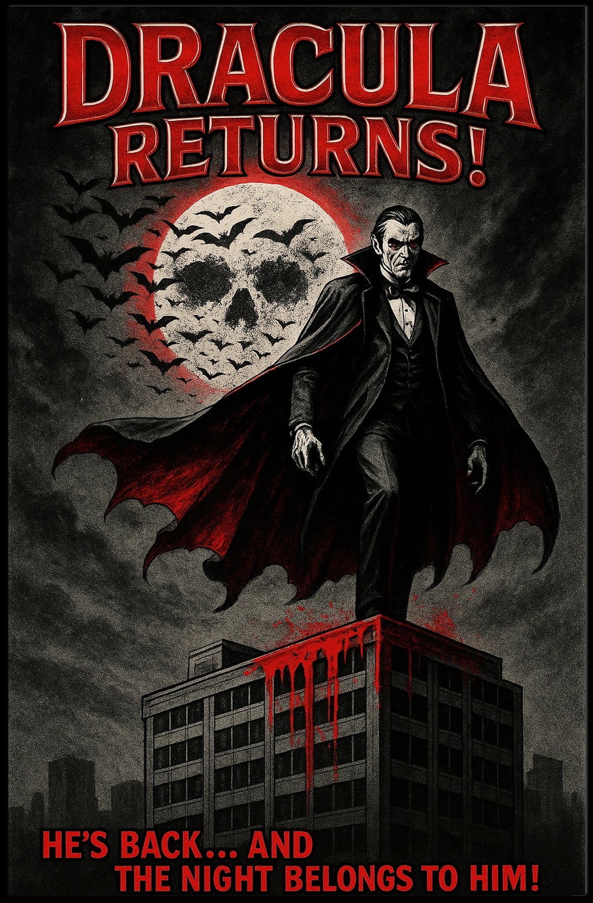 Dracula Gothic Horror Art Poster - Fantasy or Mythology Poster