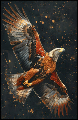Majestic Eagle in Flight Art Poster