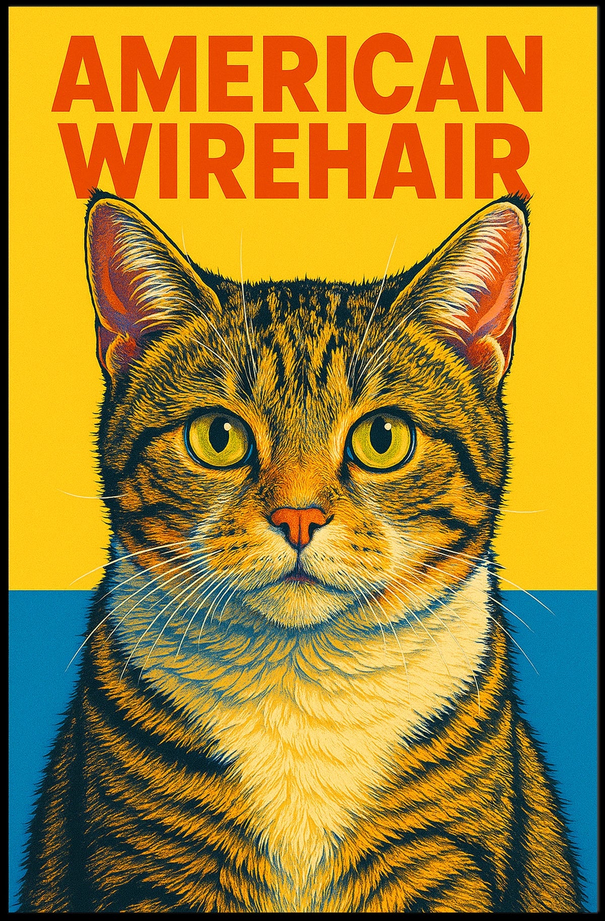 American Wirehair Cat Poster