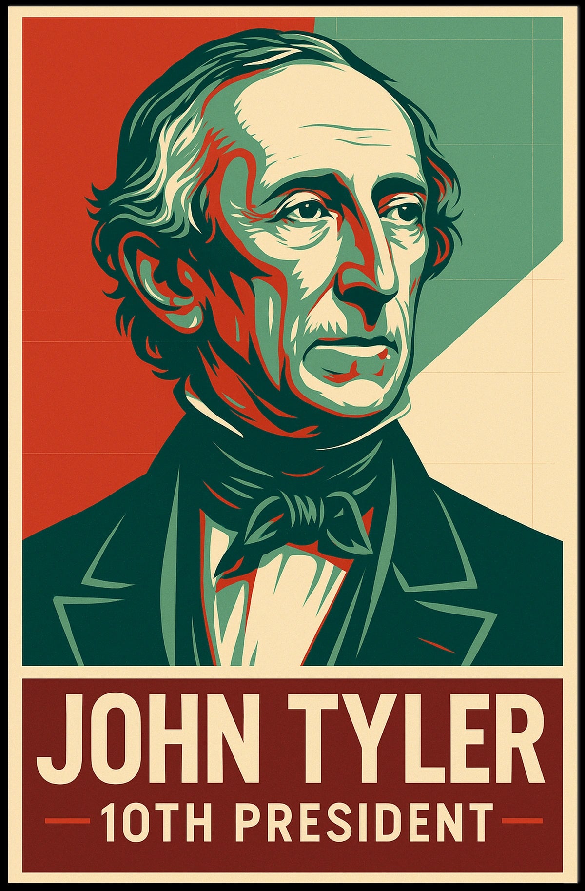 John Tyler 10th President Heritage Oil Painting Poster