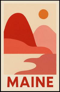 Maine Landscape Art Poster