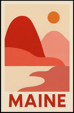 Maine Landscape Art Poster
