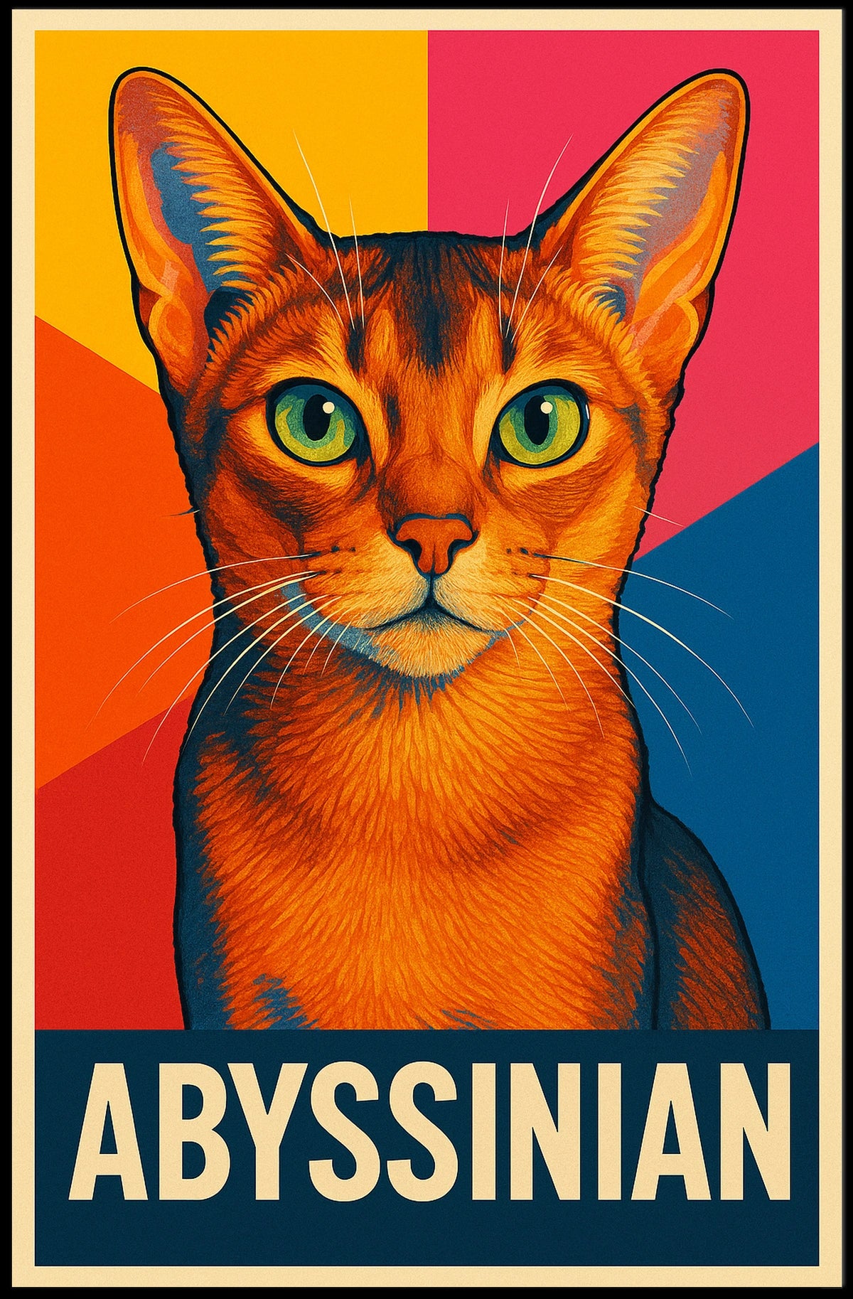 Abyssinian Cat Art Poster