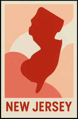 New Jersey Silhouette Poster