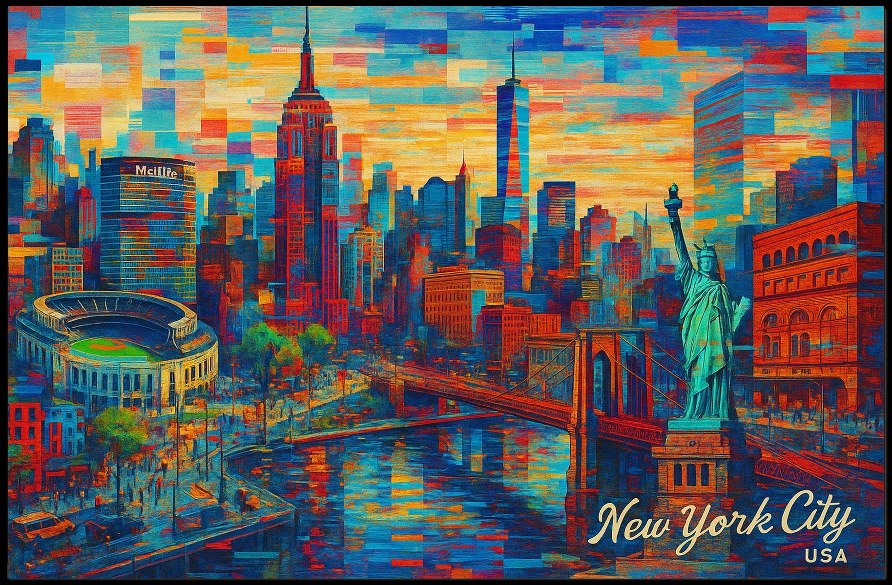 New York City Skyline Poster