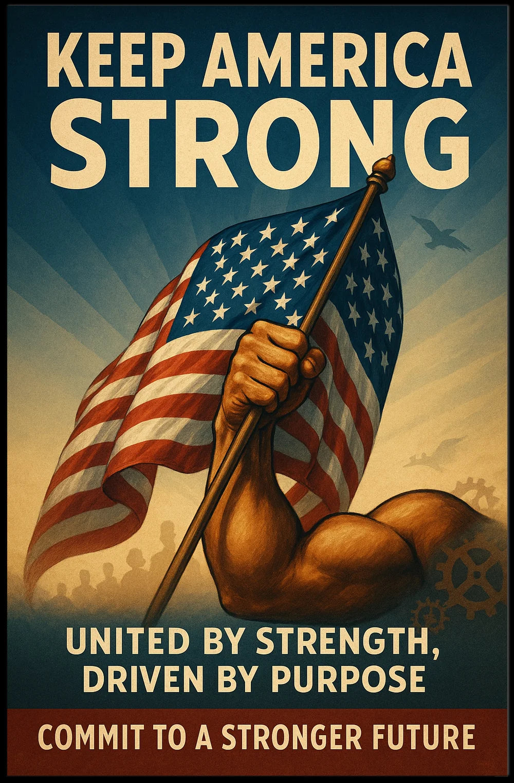 United by Strength Motivational Poster