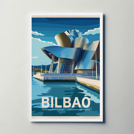 Guggenheim Museum Bilbao Abstract Poster