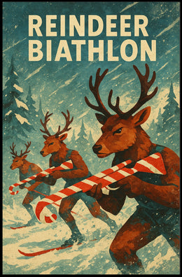 Reindeer Biathlon Poster