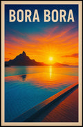 Bora Bora Sunset Poster