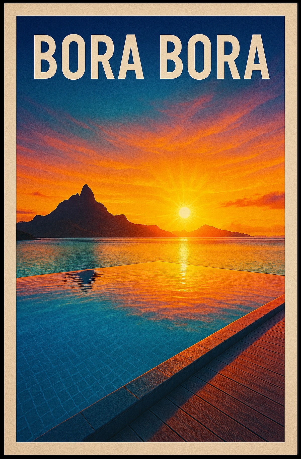Bora Bora Sunset Poster