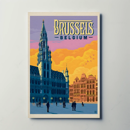 Vintage Poster Brussels Belgium