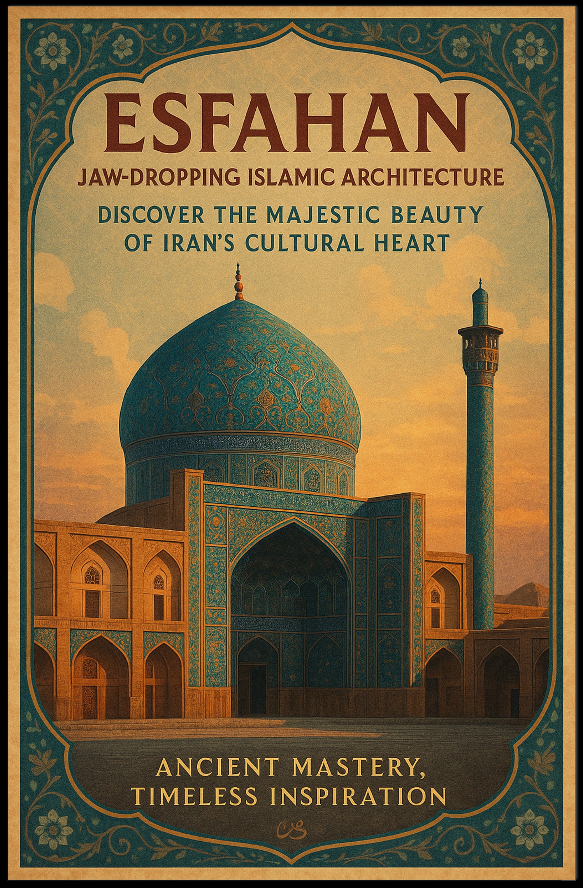 Esfahan – Majestic Islamic Architecture Poster PosterGoat