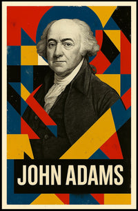 John Adams 2nd President of the United States Abstract Pop Poster