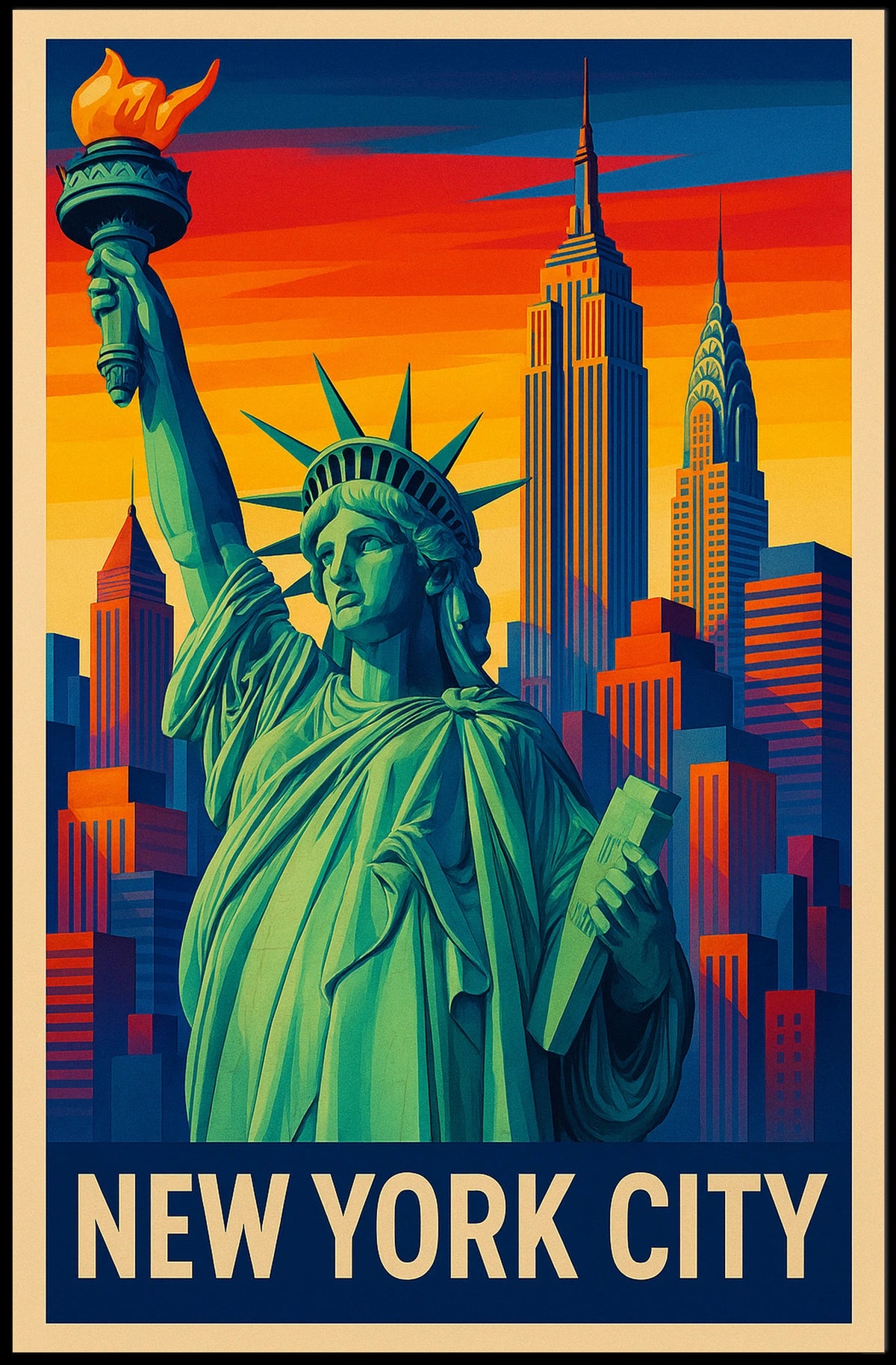 New York City Skyline Poster