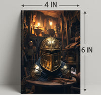 The Golden KnightS Helm Poster