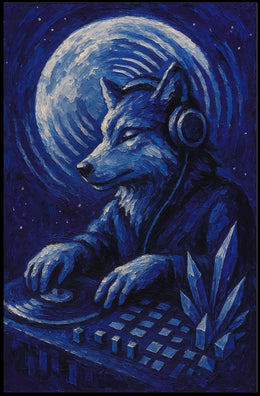 Dj Wolf Under The Moon Poster