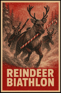 Reindeer Biathlon Extravaganza Poster