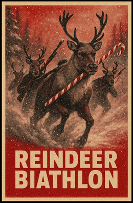 Reindeer Biathlon Extravaganza Poster