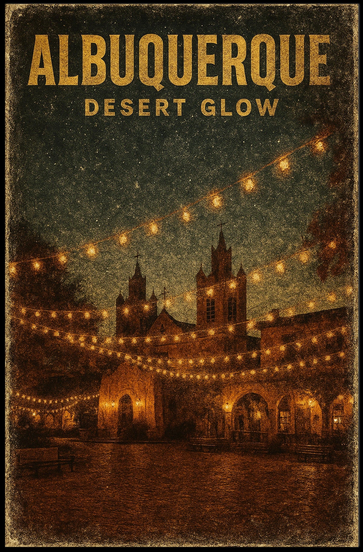 Albuquerque Desert Glow Poster