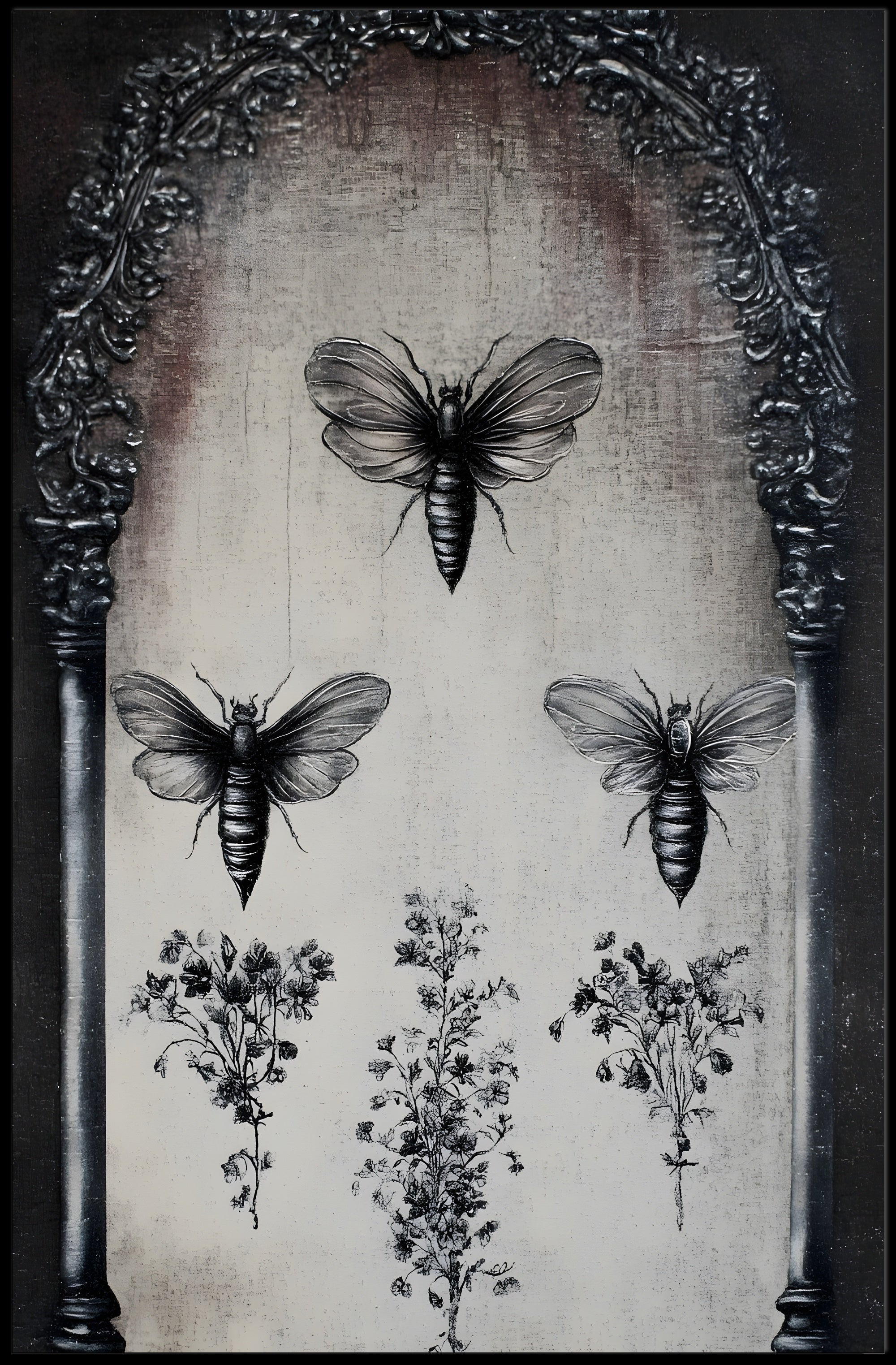 Entomology and Botanical Vintage Artistic Poster PosterGoat