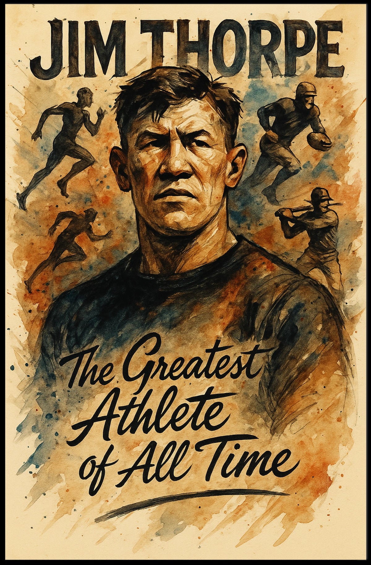 Jim Thorpe Legendary Athlete Tribute Jim Thorpe Poster