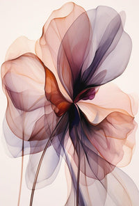 Stylized Floral Abstract Art Print - Abstract, Artistic, or Pop Culture Poster