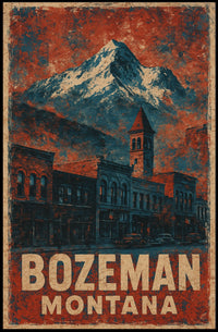 Bozeman Montana Rustic Scenic Poster