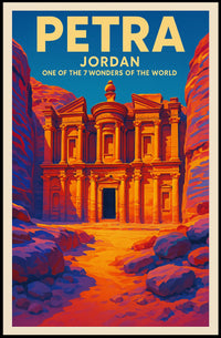 Petra One Of The 7 Wonders Of The Poster