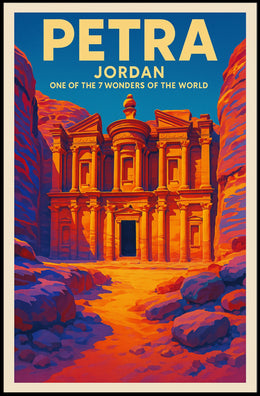 Petra One Of The 7 Wonders Of The Poster
