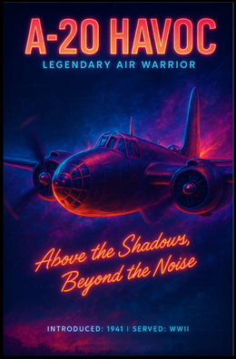 A-20 Havoc WWII Poster: Vintage Aircraft Art Collection