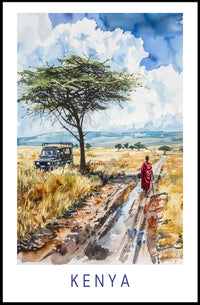 Kenya Savanna Adventure Cultural or Heritage Poster PosterGoat