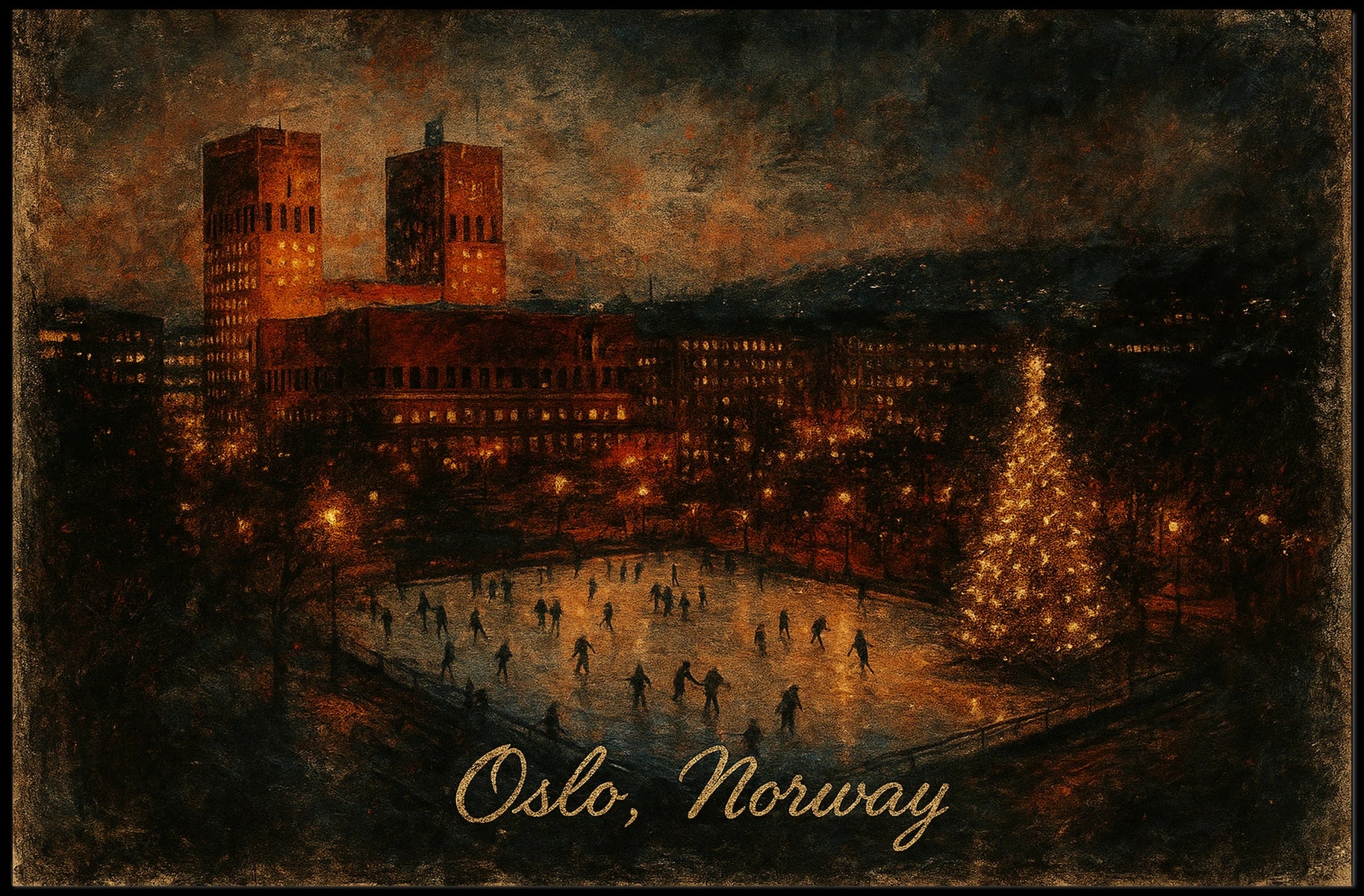 Winter in Oslo Poster