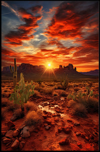 Desert Sunset Serenity Poster