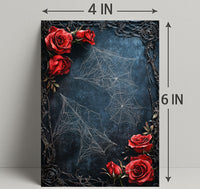 Roses And Webs Poster