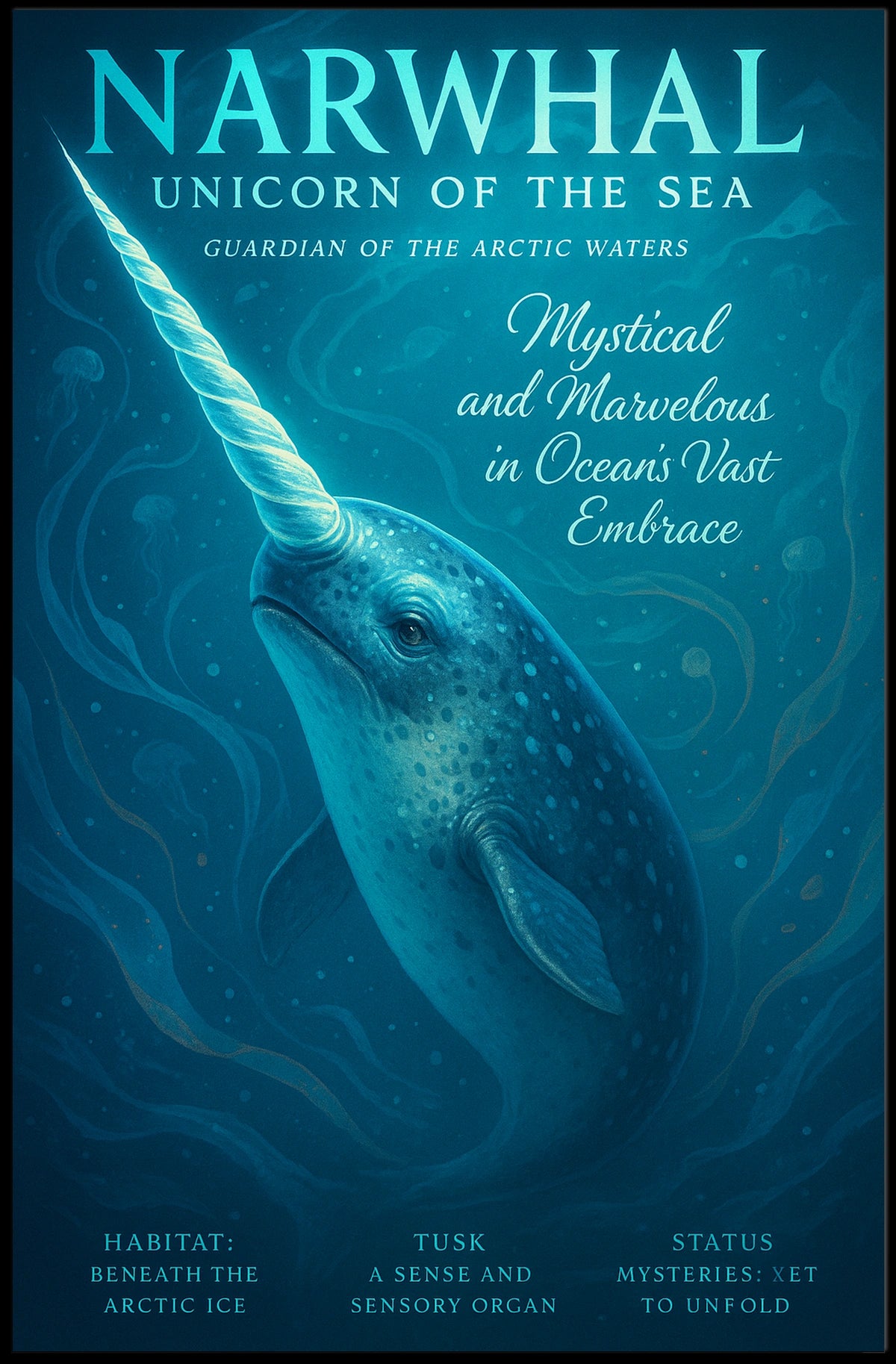 Narwhal Unicorn Of The Sea Poster