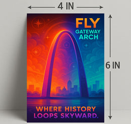 Gateway Arch Inspiring St. Louis Urban Cityscape Travel Poster